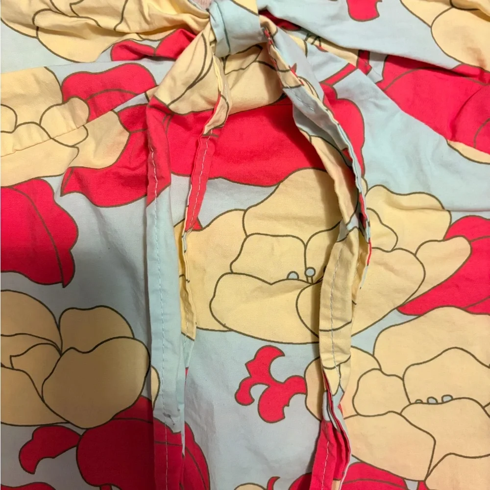 Body & Soul Pink Peach Floral Cotton Spandex Stretchy Summer Dress Size S - Picture 2 of 4